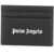 Palm Angels Leather Cardholder With Logo BLACK WHITE