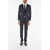 CORNELIANI Lined Cerimony Academy Virgin Wool Suit With Shawl Lapel Blue