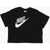 Nike Contrasting Logo Crop T-Shirt Black