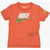 Nike Logo Printed Solid Color T-Shirt Orange