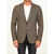 Tagliatore Single-Breasted Herringbone Jacket BROWN