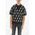 Neil Barrett Short Sleeve Embroidered Sweater With Polo Neck Black