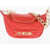 Moschino Love Chain Handle Quilted Faux Leather Bag Red