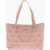 Moschino Love Hearts Embossed Faux Leather Shoulder Bag Pink