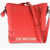 Moschino Love Golden Details Faux Leather Crossbody Bag Red