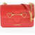 Moschino Love Faux Leather Bag With Chain Shoulder Strap And Golden C Red