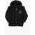 N°21 Kids Zip Closure 2 Pockets Hoodie Black