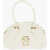 Moschino Love Faux Leather Bowler With Front Monogram White