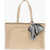 Moschino Love Faux Leather Crocodile Effect Tote Bag With Removable P Brown