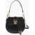 Moschino Love Faux Leather Mini Saddle Bag With Golden Closure Turn L Black