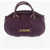 Moschino Love Quilted Faux Leather Bag With Double Handle And Removab Violet