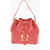 Moschino Love Bucket Bag With Braided Rope Red