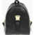 Moschino Love Logoed Shoulder Strap Faux Leather Safety Backpack Black