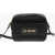 Moschino Love Textured Faux Leather Camera Bag With Front Pocket Black