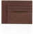 CORNELIANI Solid Color Soft Leather Card Holder Brown