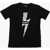 Neil Barrett Crew Neck Logoed Lightning Graffiti T-Shirt Black