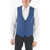 CORNELIANI Wool 4 Buttons Academy Waistcoat With Martingale Blue