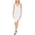 DROME Ribbed Bodycon Long Dress With See-Through Detailing White