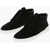 Ermenegildo Zegna Couture Suede Leather Triple Stitch Sneakers Black