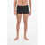 Nike Swim Solid Color Square Leg Shorts Swimsuit With Drawstring Black