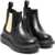 Alexander McQueen Ankle Boot With Contrasting Elastic On The Side BLACK