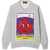 DSQUARED2 Sweatshirt Crewneck Front Leaf Print GREY