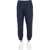 Alexander McQueen Jogging Pants With Selvedge Logo Band BLUE