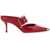 Alexander McQueen Punk Sandals With Buckle RED