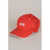 GCDS Embroidered Logo Cotton Baseball Cap Red