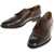 CORNELIANI Leather Derby Shoes With Brogues Details And Leather Soles Brown