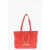 Moschino Love Quilted Faux Leather Tote Bag Red