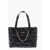 Moschino Love Hearts Embossed Faux Leather Shoulder Bag Black