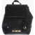 Moschino Love Textured Faux Leather Backpack With Golden Logo Black