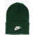 Nike Logo Embroidered Solid Color Beanie Green