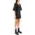 Ganni Lurex Mini Dress With Press Studs BLACK