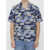 Palm Angels Shark Print Shirt BLUE