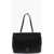 Moschino Love Pleated Faux Leather Tote Bag Black