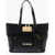 Moschino Love Nylon Tote Bag With Golden Details Black