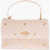 Moschino Love Faux Leather Quilted Bag With All-Over Hearts Beige