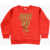 Nike Solid Color Crew-Neck Sweatshirt With Golden Print Red