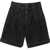 Balmain Allover Logo Denim Bermuda Shorts BLACK