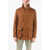 CORNELIANI Solid Color Outerwear Jacket With Extractable Hood Brown