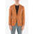 CORNELIANI Virgin Wool And Silk Double Side-Split Hem Gate Blazer Orange