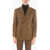 CORNELIANI Lined Double-Breasted Hopsack Blazer With Flap Pocket Brown