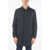 CORNELIANI Id Solid Color Balmacaan Coat With Hidden Closure Blue