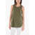 Woolrich Side Splits Oversized Top With Breast Pocket Green