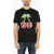DSQUARED2 Front Printed Cool Fit Cotton Caten T-Shirt Black