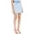 Alessandra Rich Jacquard Knit Mini Skirt LIGHT BLUE WHITE