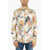 DSQUARED2 Standard Collar Floral Graffiti Shirt Multicolor