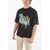 Neil Barrett Crewneck Cactus Printed Easy Fit T-Shirt Black
